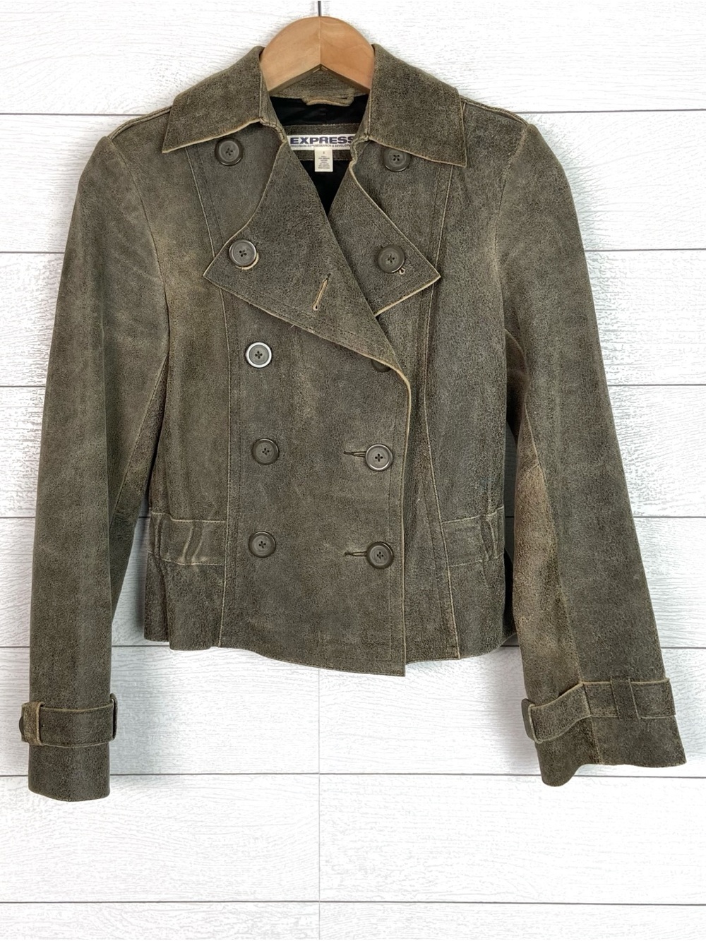 Vintage Express 100% Genuine Leather Moto Jacket Brown 2